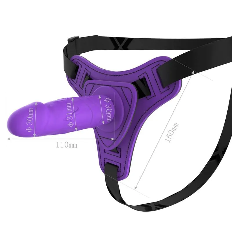 0179M  Violet Dominance – Silicone Strap-On Dildo