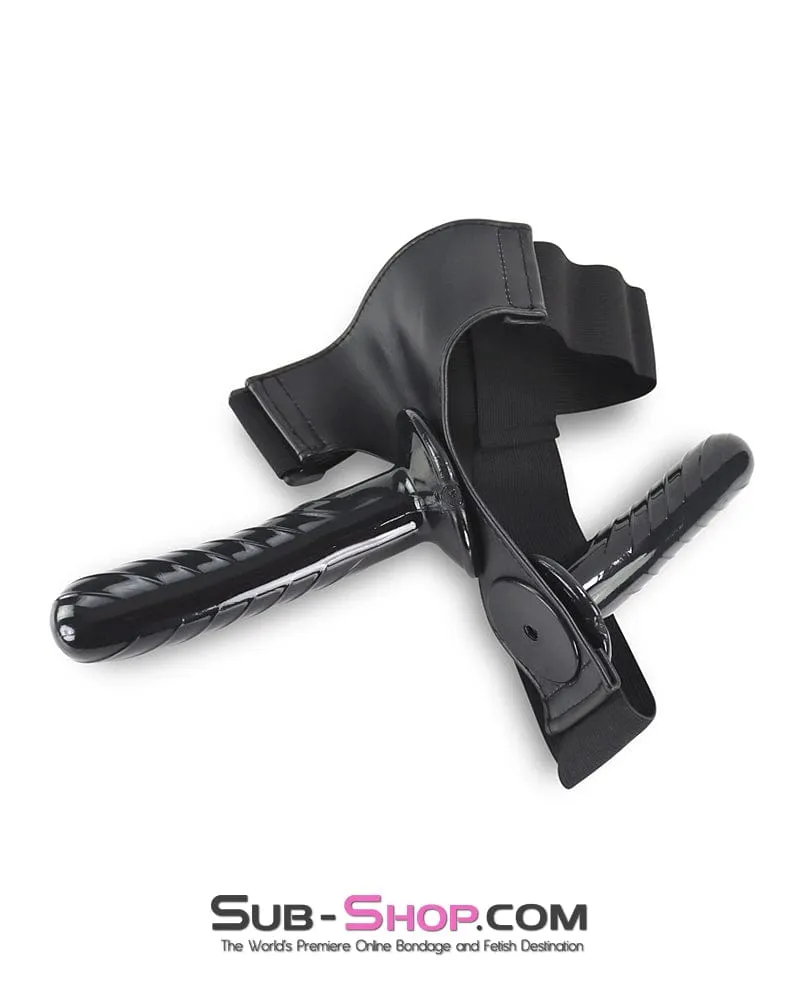 1349DL      Double Strap On Harness with Internal and External Silicone Dildos