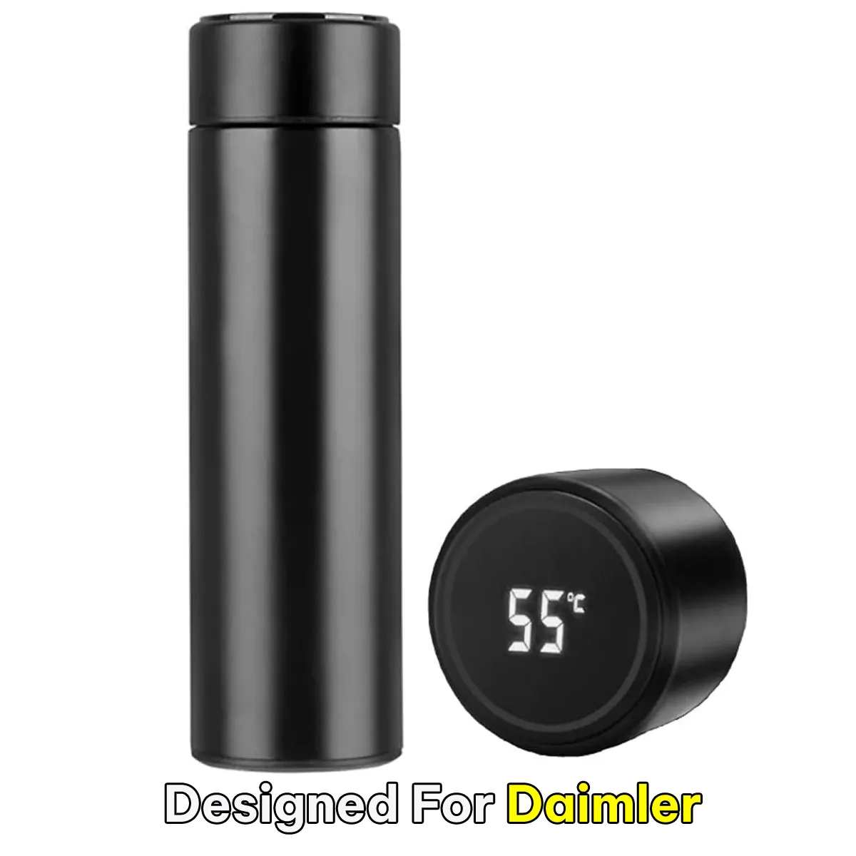 17oz Insulated Water Bottle with LED Temperature Display, Coffee Tea Infuser Bottle Double Wall Vacuum Insulated Water Bottle for Hot or Cold Drink, Stainless Steel Sports Automotive Travel Mug