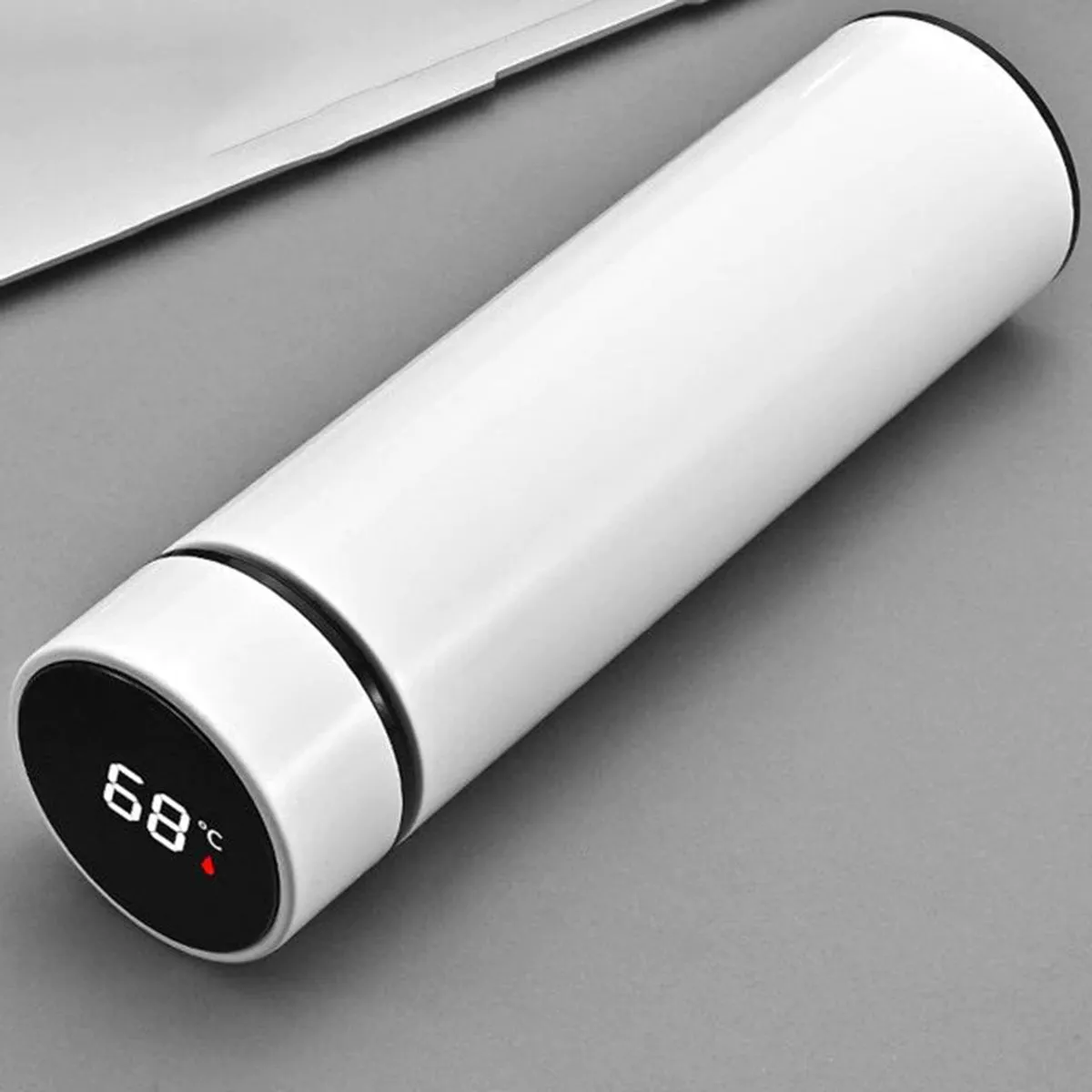 17oz Insulated Water Bottle with LED Temperature Display, Designed for car, Coffee Tea Infuser Bottle Double Wall Vacuum Insulated Water Bottle for Hot or Cold Drink, Stainless Steel Sports Automotive Travel Mug