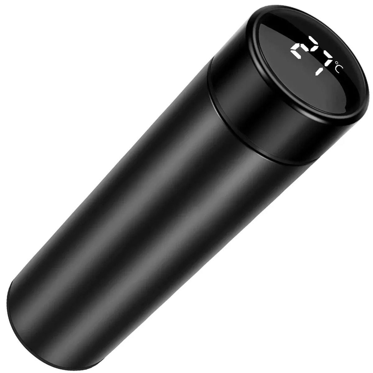 17oz Insulated Water Bottle with LED Temperature Display, Designed for car, Coffee Tea Infuser Bottle Double Wall Vacuum Insulated Water Bottle for Hot or Cold Drink, Stainless Steel Sports Automotive Travel Mug