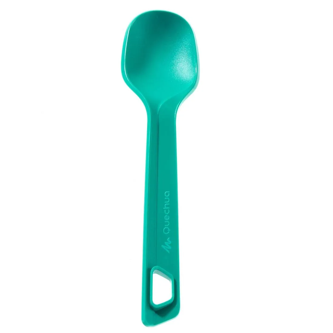 3-piece cutlery set (knife, fork, spoon) for camping in blue plastic