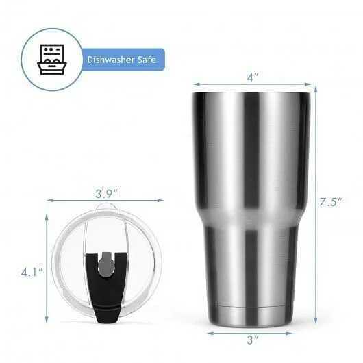 30oz Stainless Steel Tumbler Cup Double Wall Vacuum Insulated Mug with Lid - Col
