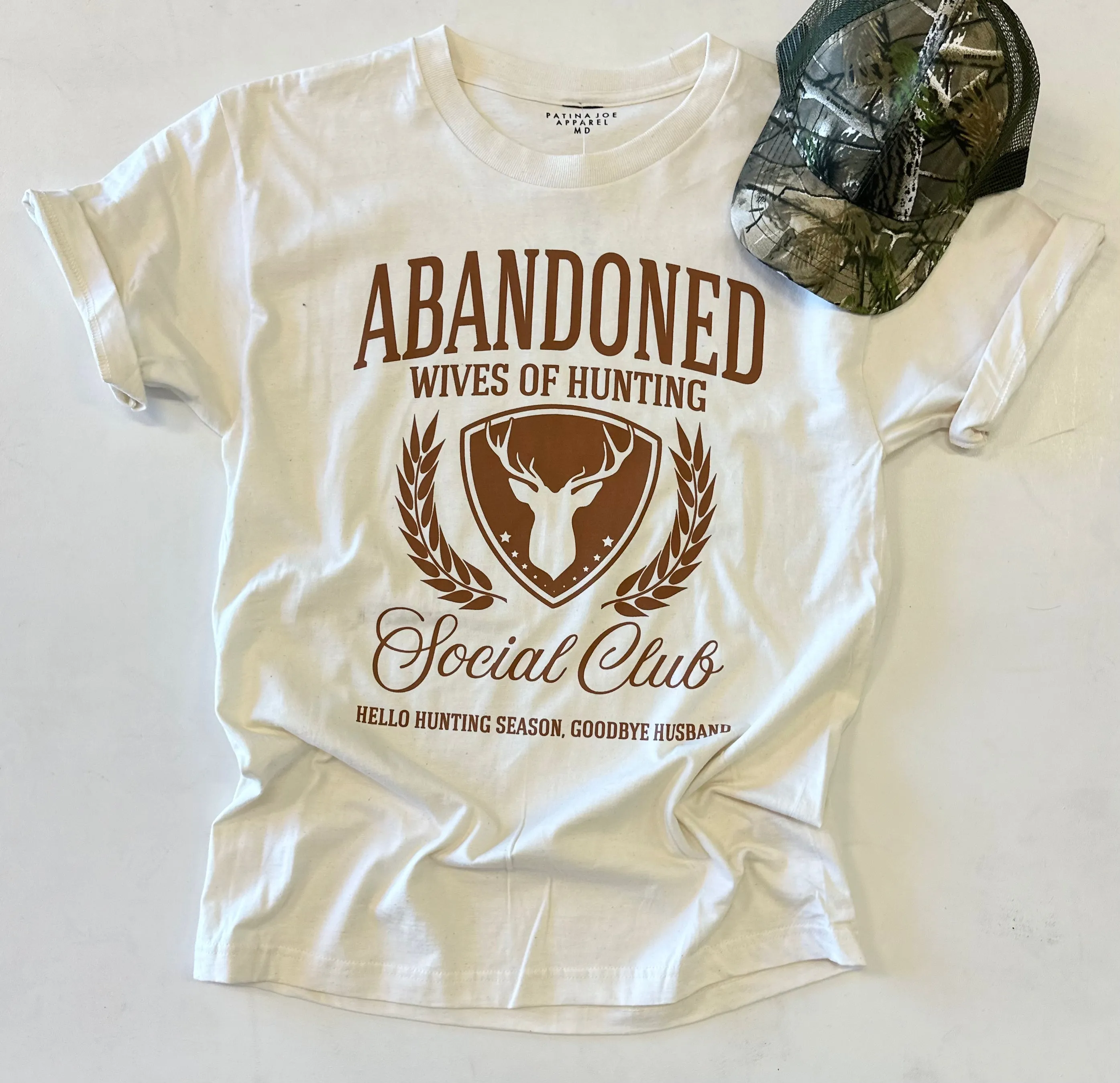 Abandoned Hunting Wives Tee- Natural