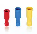 AIRNIX TERMINAL FRD 1.25-156 RED FEMALE BULLET DISCONNECT, CRIMP, FULL PVC INSULATION