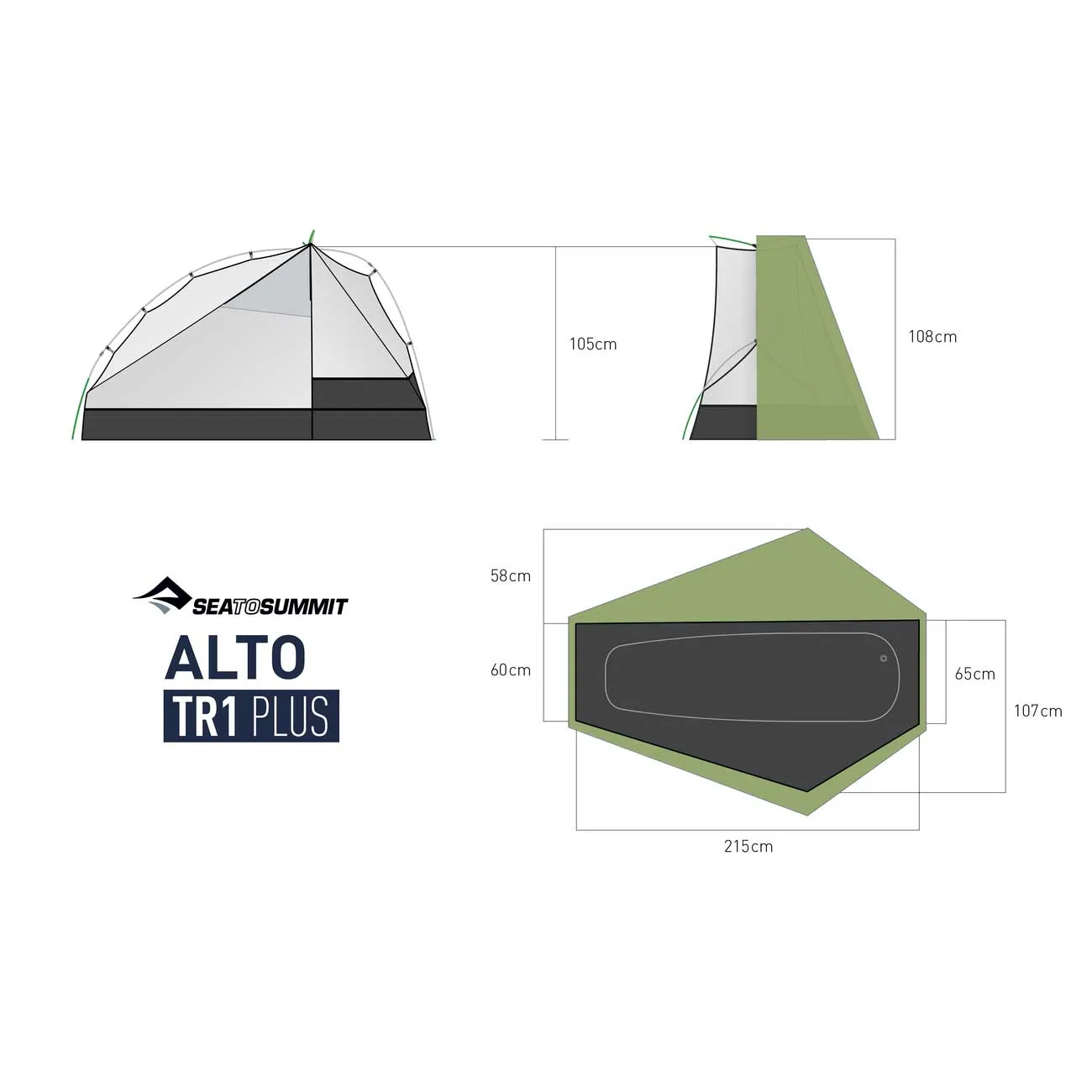 Alto TR1 Plus Tent - One Person Lightweight Hiking