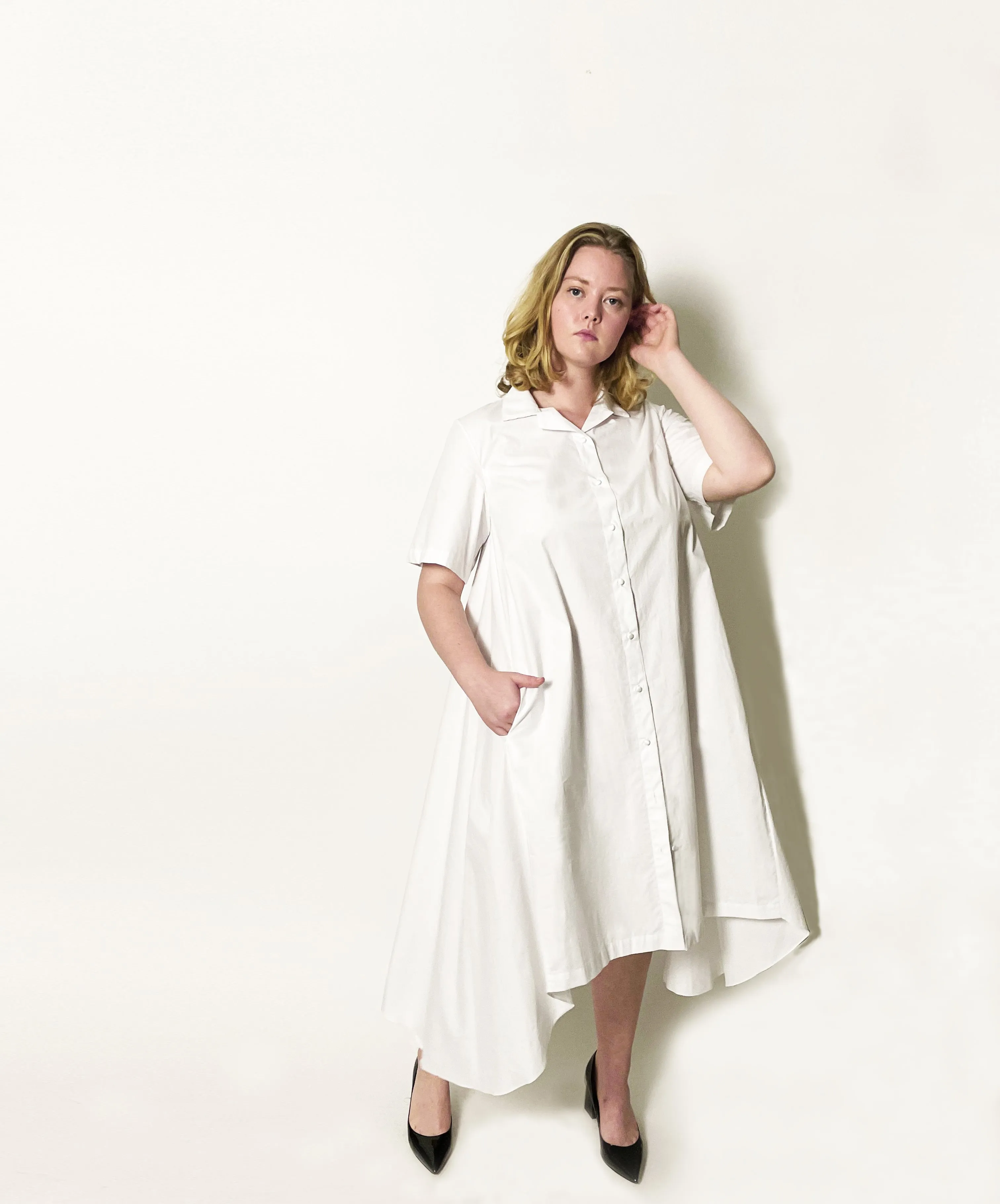 Amie Silk Poplin Shirtdress