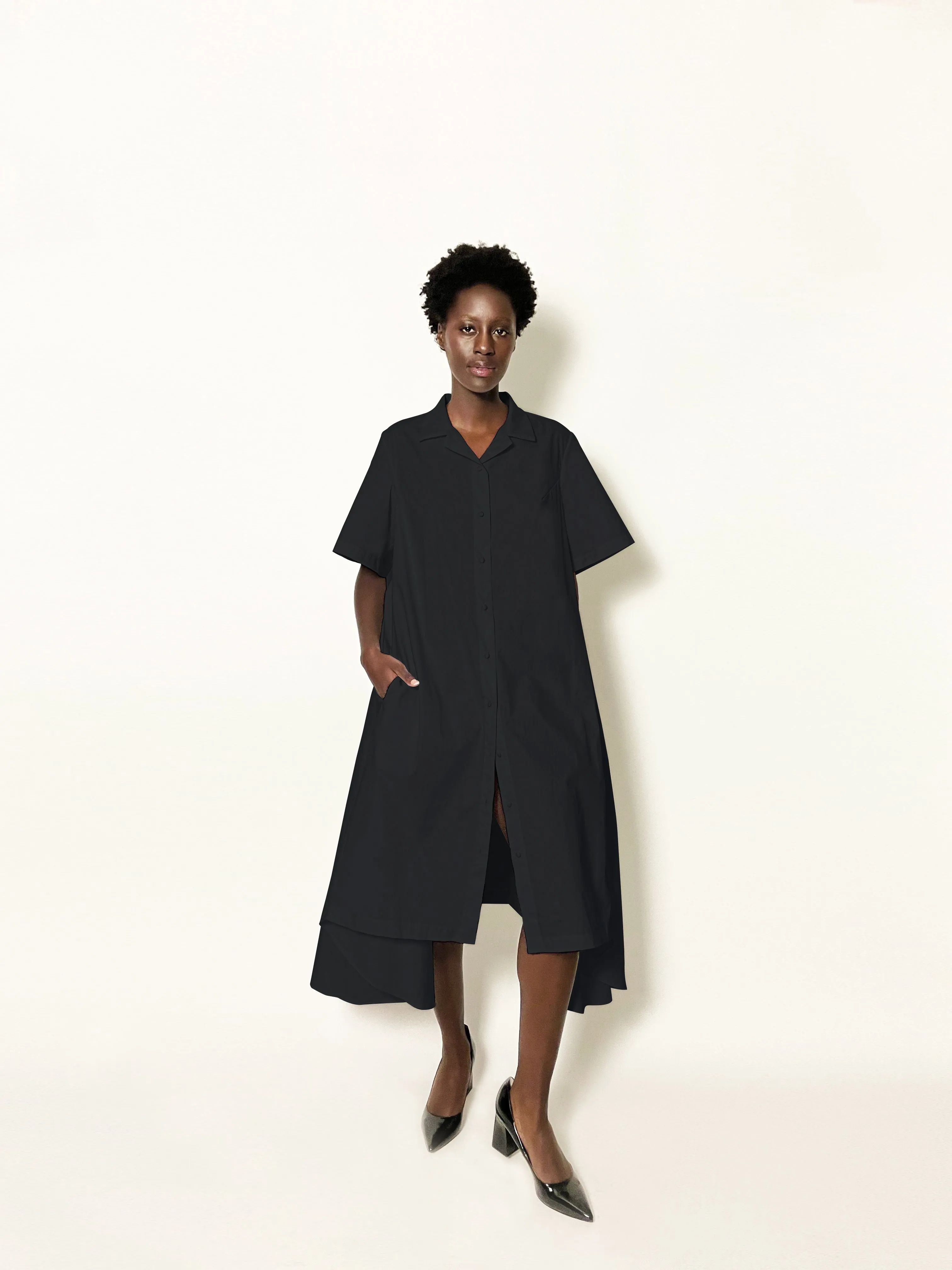 Amie Silk Poplin Shirtdress