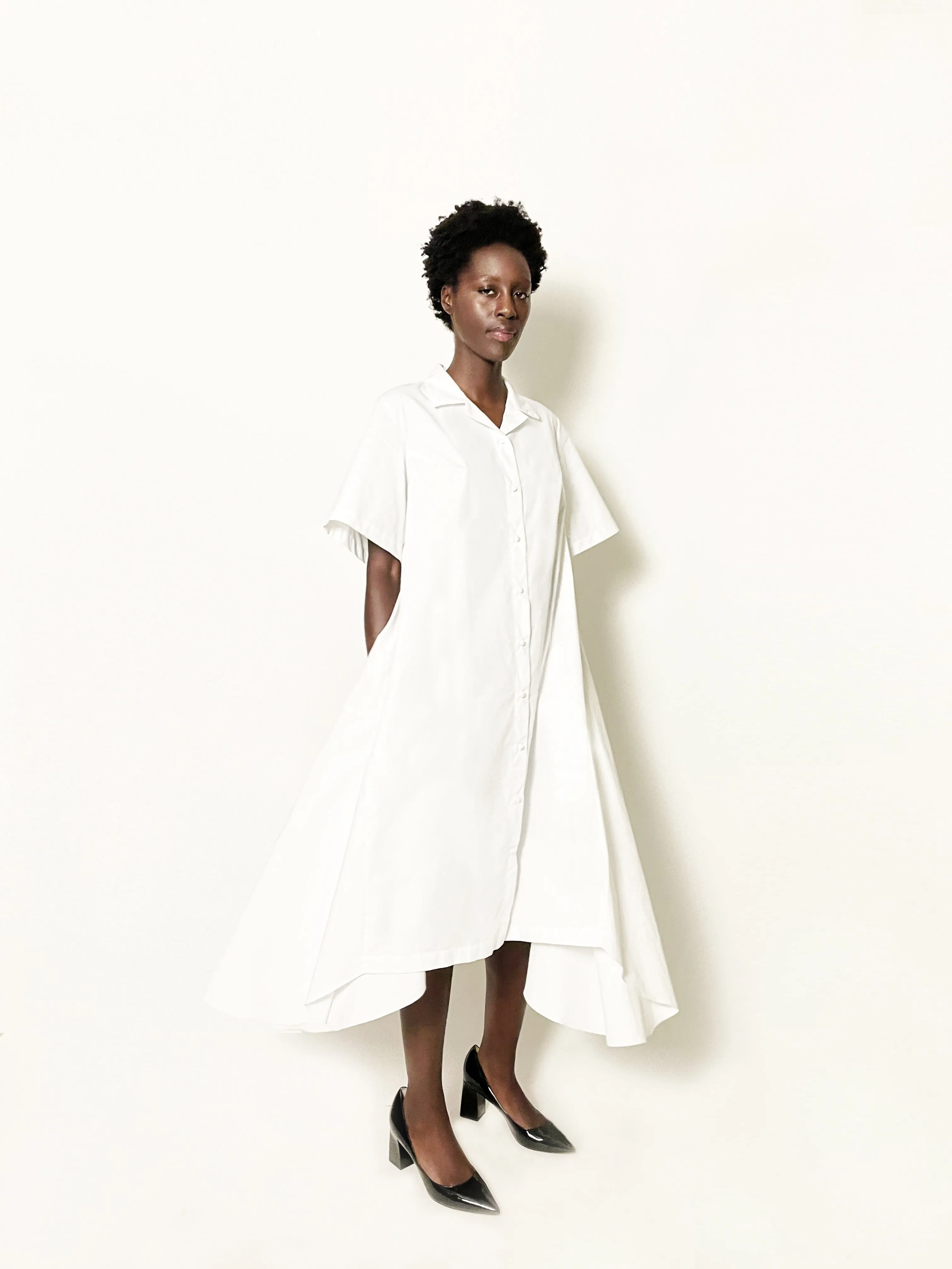 Amie Silk Poplin Shirtdress