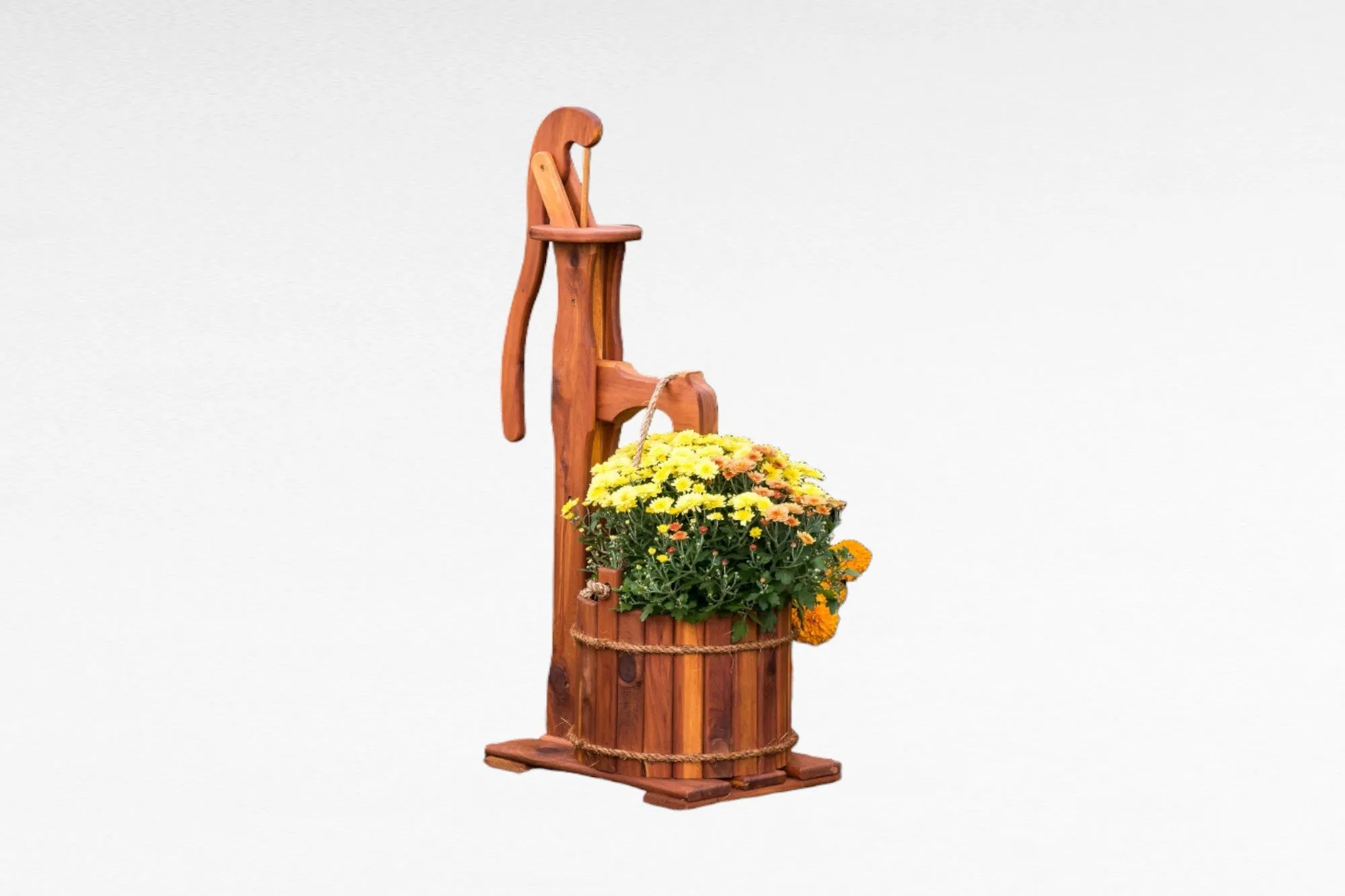 Amish Made Cedar Water Pump Planters