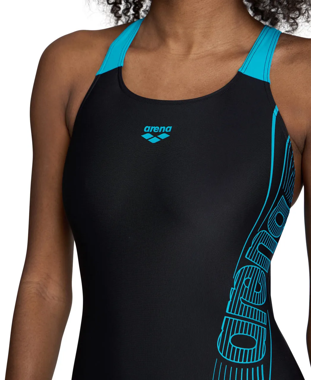 Arena Feel Women's Dreamy Swim Pro Back Swimsuit - Black/Turquoise