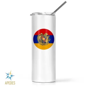 Armenia Flag Stainless Steel Skinny Tumbler 20 OZ