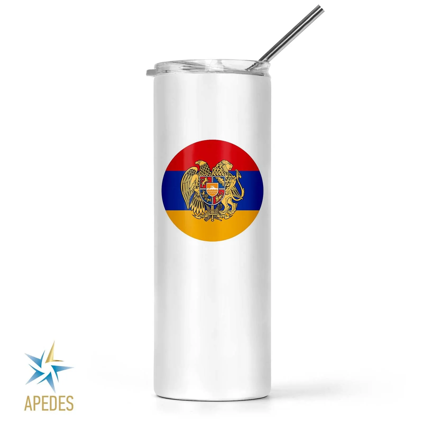 Armenia Flag Stainless Steel Skinny Tumbler 20 OZ