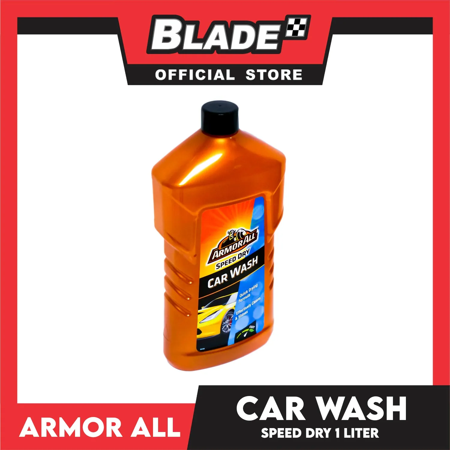 Armor All Speed Dry Car Wash 1 Liter Quick Drying Formula, Effectively Cleans and Shines