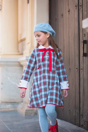 AW23 Rochy Girls Red & Blue Tartan Dress