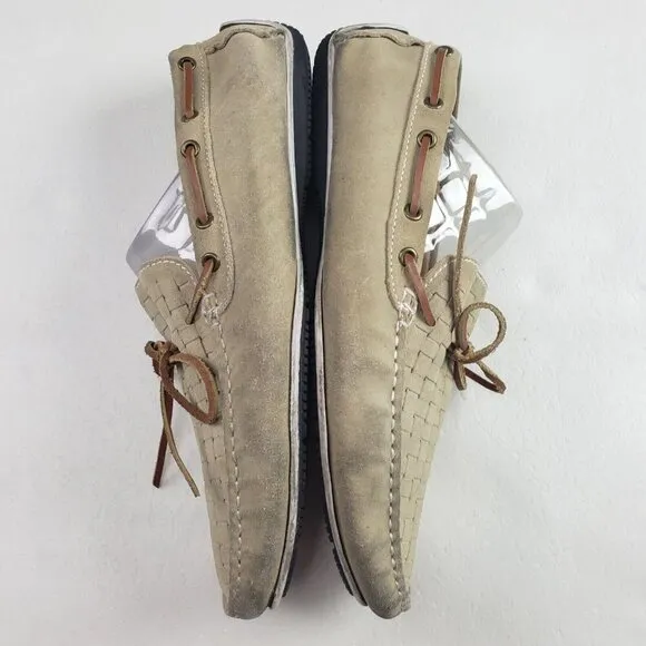 Bacco Bucci Suede Driving Loafer Mens 9 Tan Slip On Moccasin Comfort Shoe