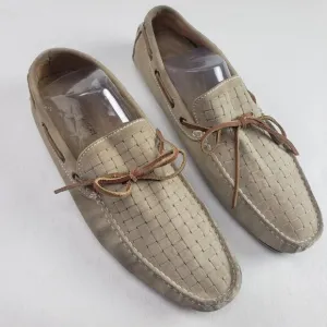Bacco Bucci Suede Driving Loafer Mens 9 Tan Slip On Moccasin Comfort Shoe