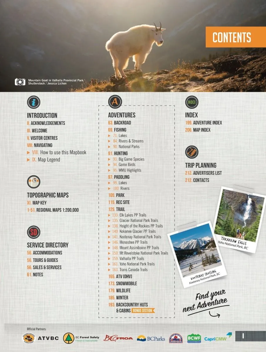 Backroad Mapbook Kootenay Rockies BC, 8th Edition