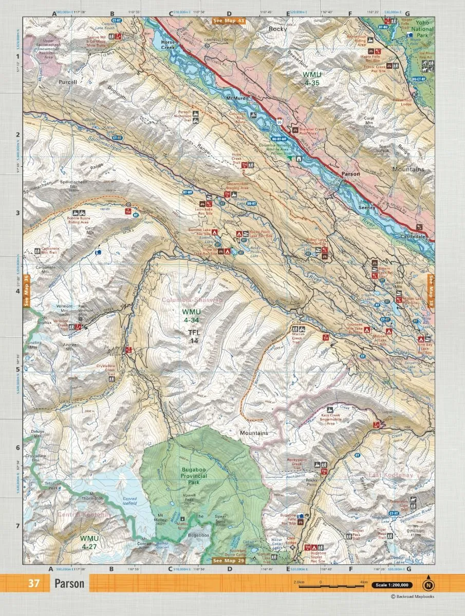 Backroad Mapbook Kootenay Rockies BC, 8th Edition
