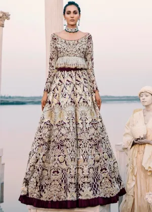 Beautiful bridal embroidered lehnga outfit in maroon color # B3368