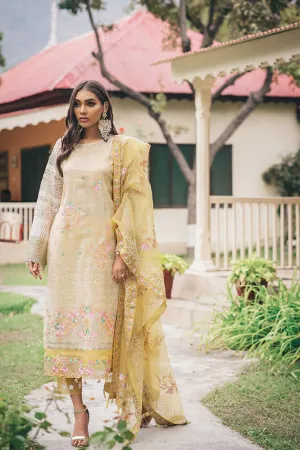 Beautiful Pakistani masuri embroidered outfit in beige color # P2376