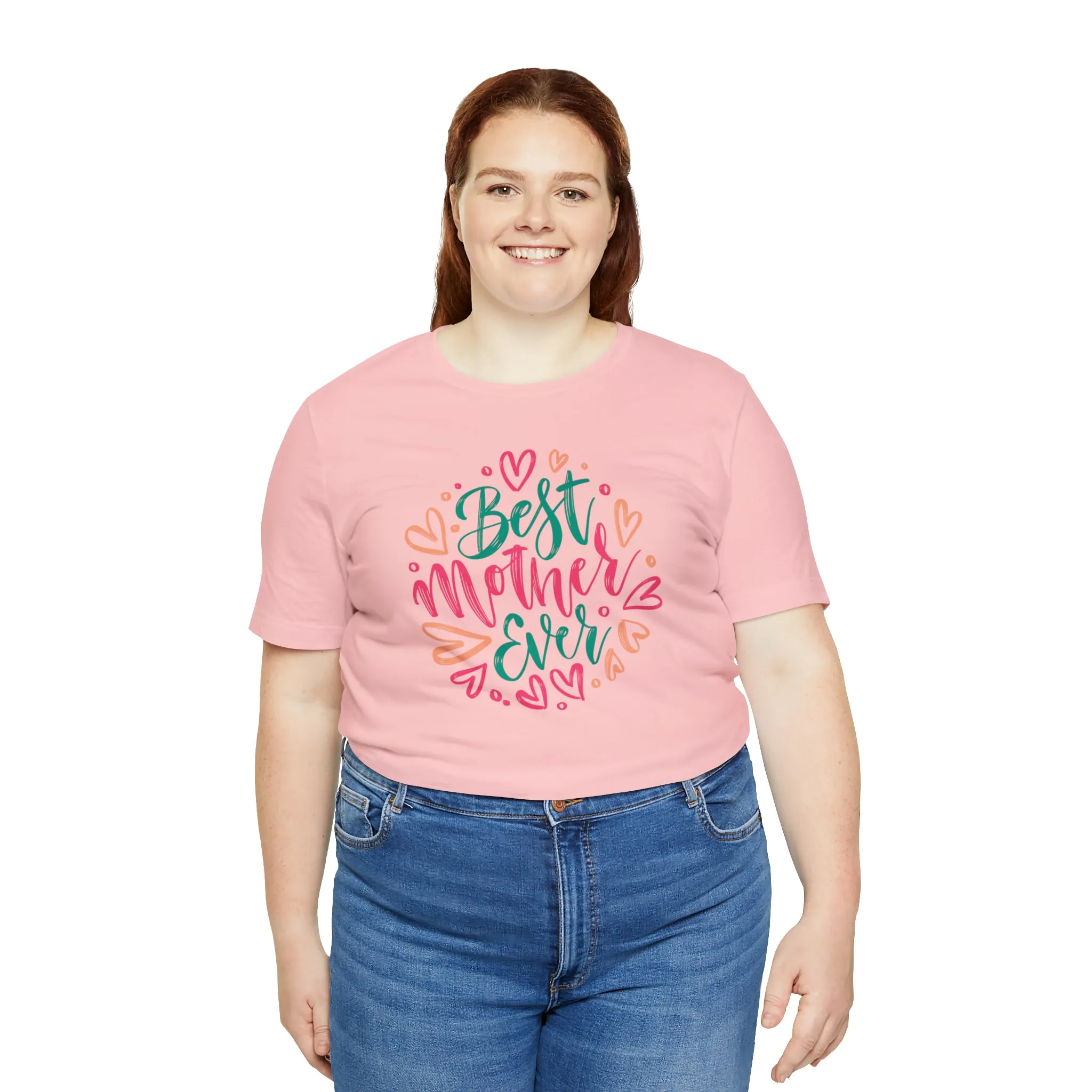 Best Mother Ever Heart T-Shirt | Love You Mama Tee |  Bella Canvas 3001 Unisex |  Mom Short Sleeve Tshirt