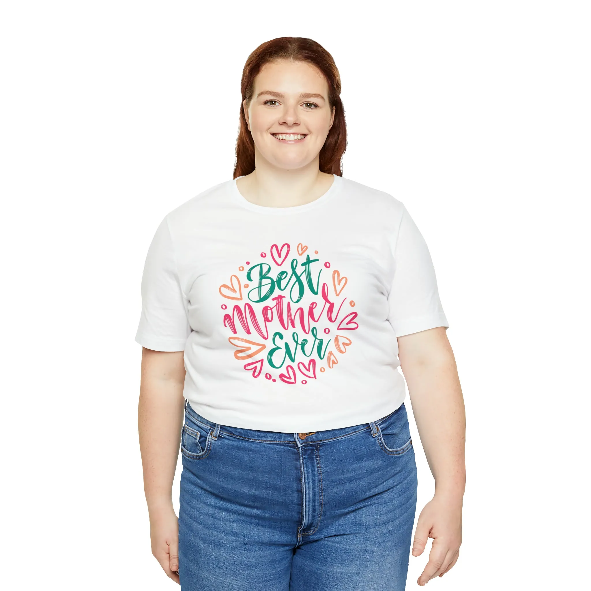 Best Mother Ever Heart T-Shirt | Love You Mama Tee |  Bella Canvas 3001 Unisex |  Mom Short Sleeve Tshirt
