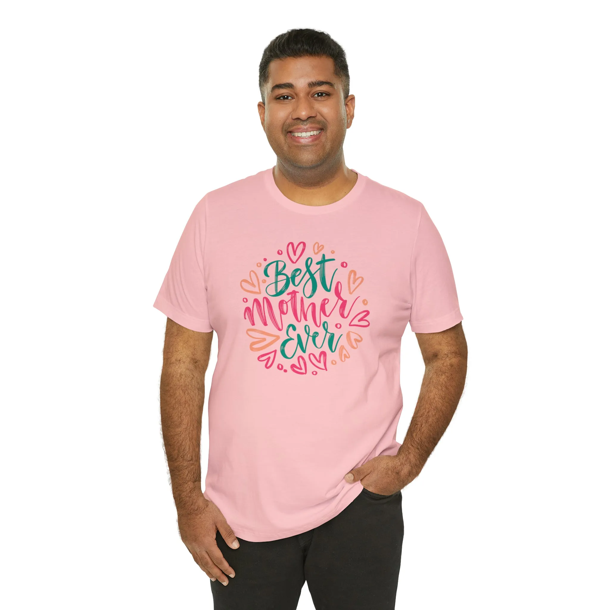 Best Mother Ever Heart T-Shirt | Love You Mama Tee |  Bella Canvas 3001 Unisex |  Mom Short Sleeve Tshirt