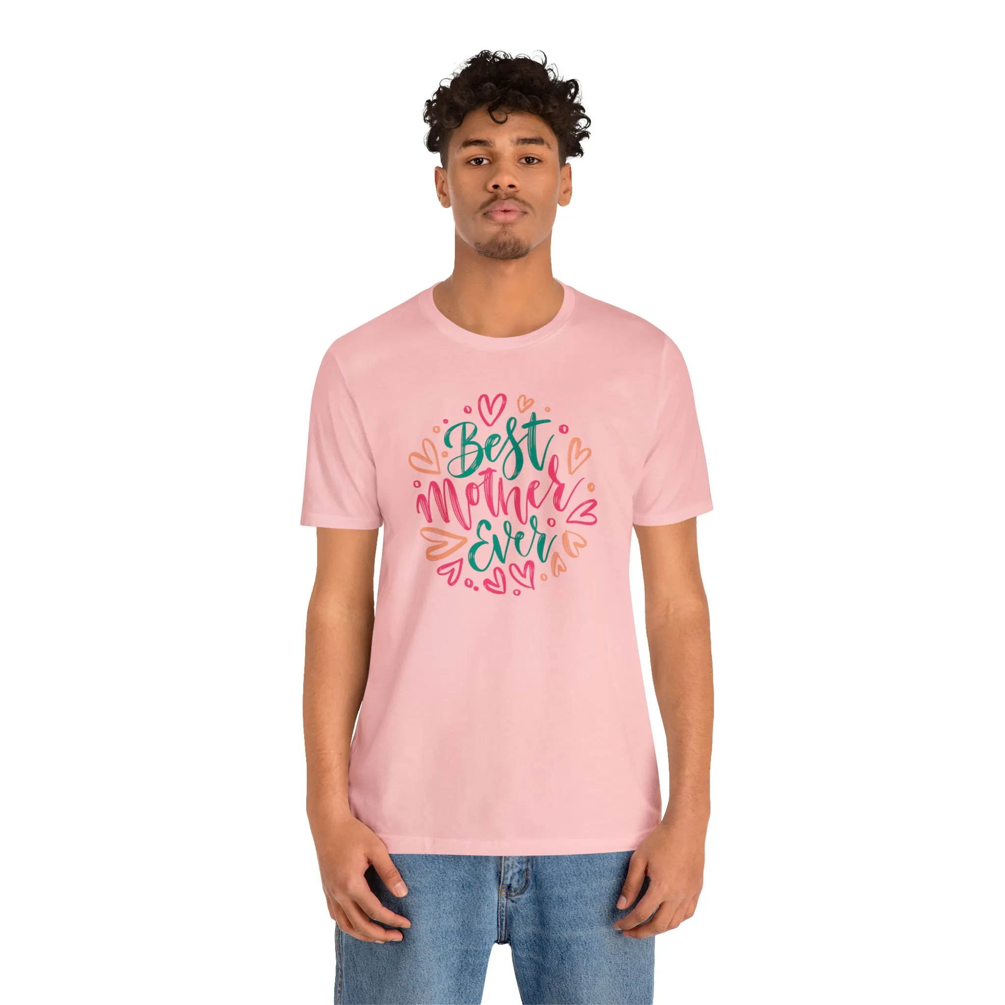 Best Mother Ever Heart T-Shirt | Love You Mama Tee |  Bella Canvas 3001 Unisex |  Mom Short Sleeve Tshirt