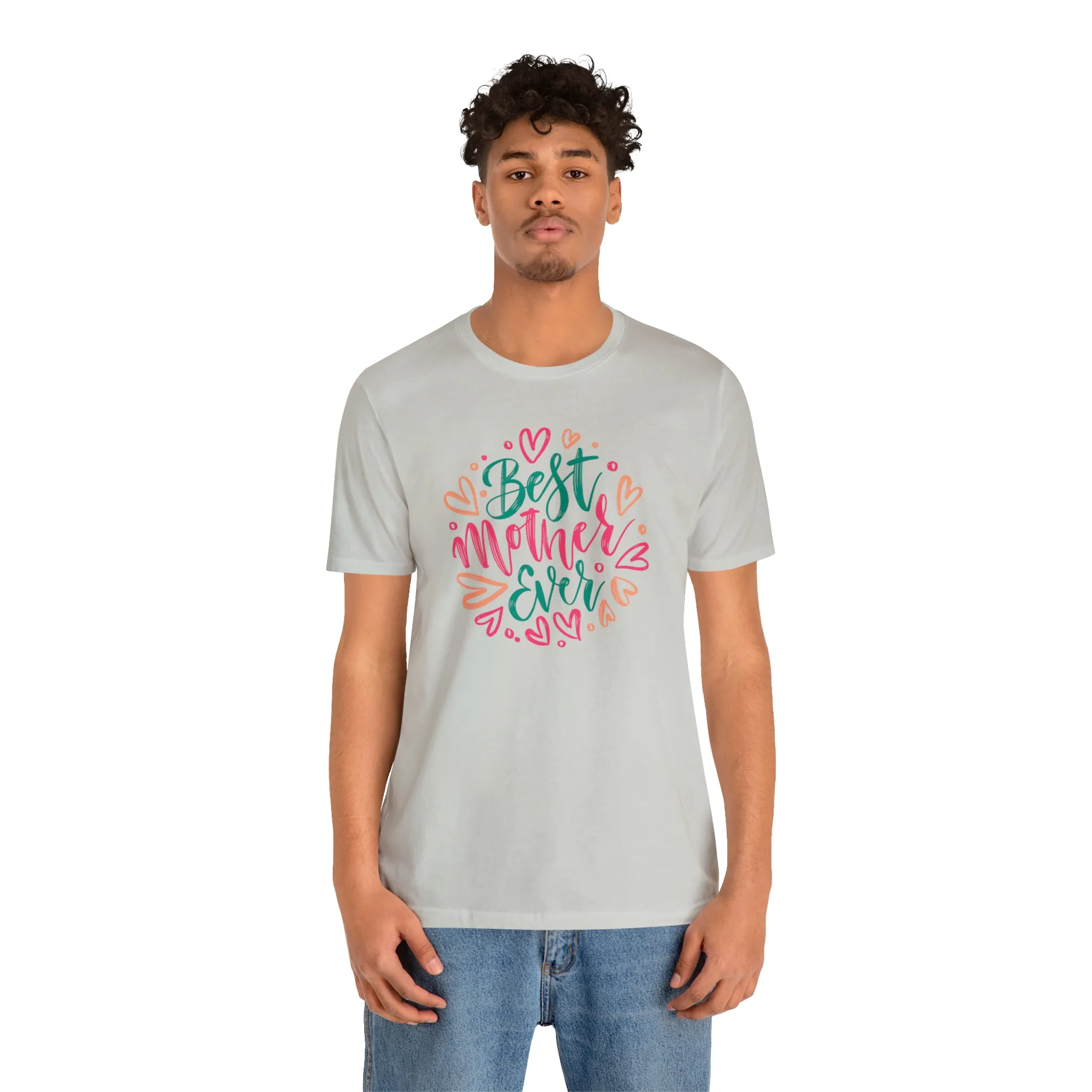 Best Mother Ever Heart T-Shirt | Love You Mama Tee |  Bella Canvas 3001 Unisex |  Mom Short Sleeve Tshirt