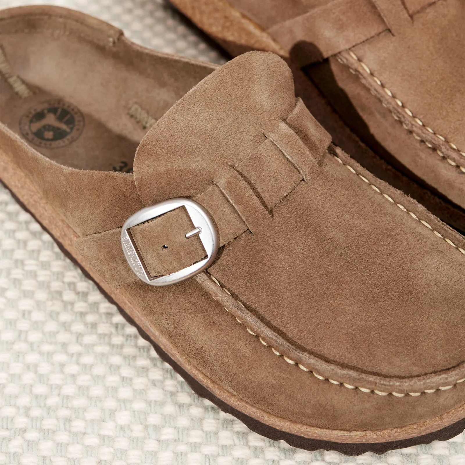 Birkenstock Buckley Narrow Clog (Women) - Gray Taupe Suede