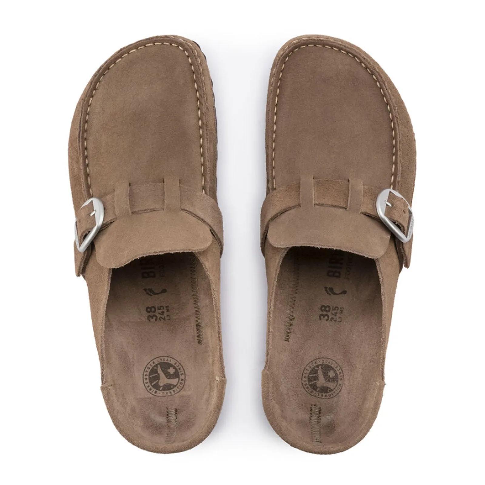 Birkenstock Buckley Narrow Clog (Women) - Gray Taupe Suede