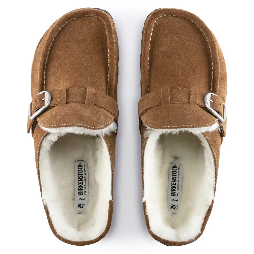BIRKENSTOCK- BUCKLEY SHEARLING SUEDE LEATHER SHOE