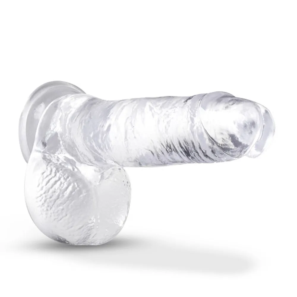 Blush B Yours Plus Rock n' Roll 7 in. Dildo with Balls & Suction Cup Clear | G-Spot