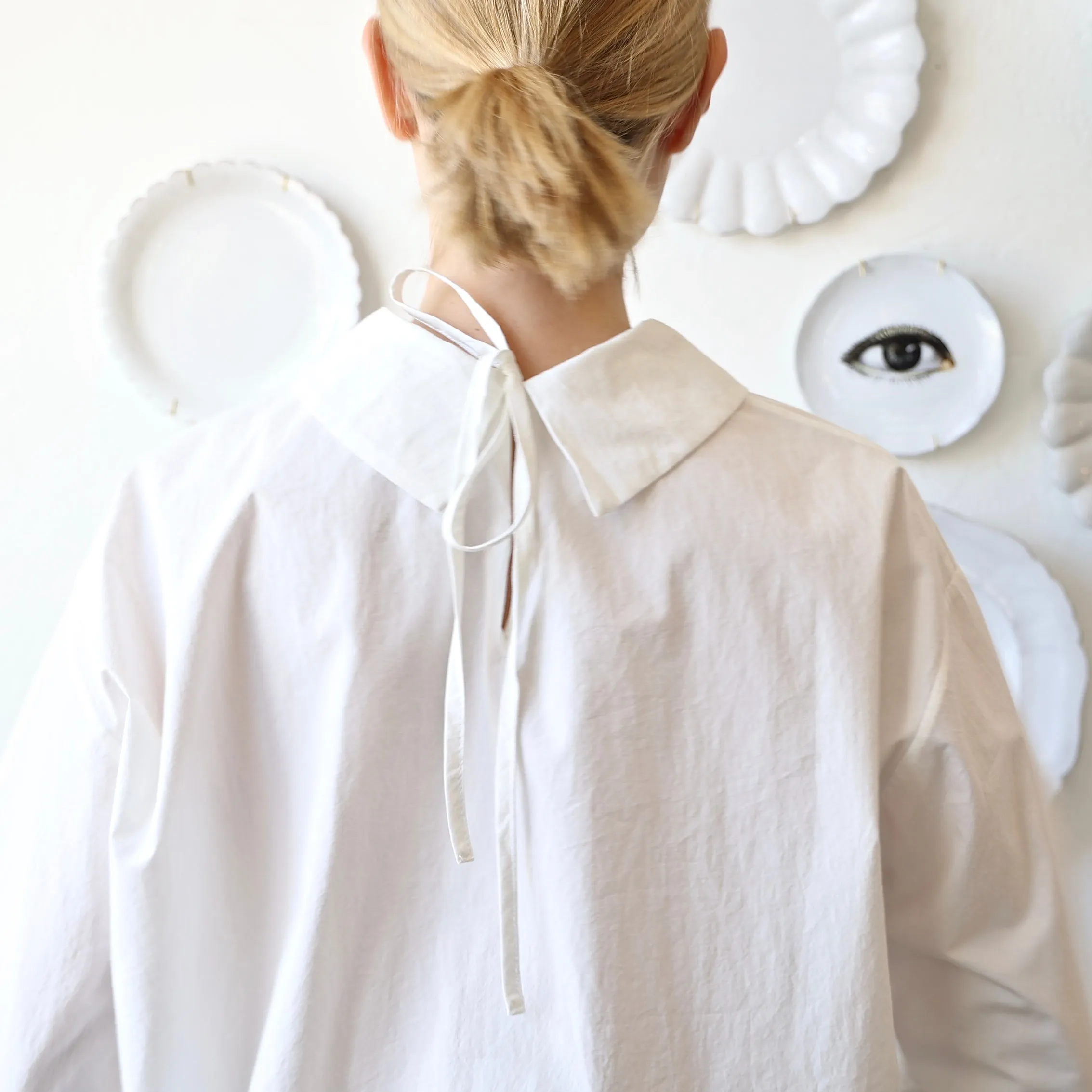 Bon Pointed Collar Shirt - White
