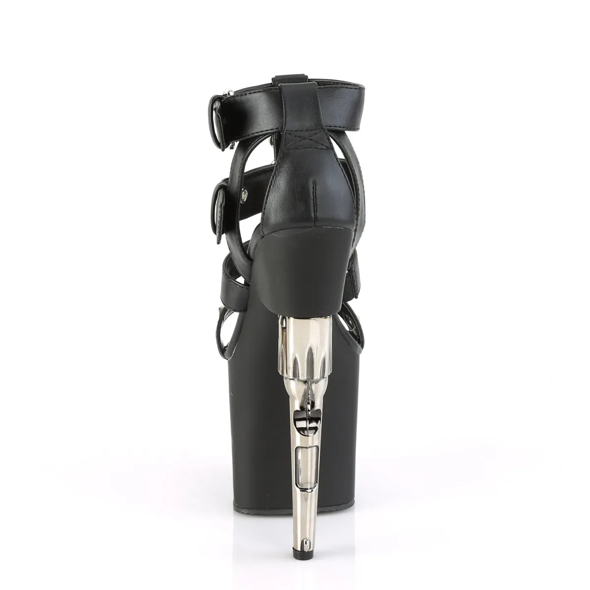 BONDGIRL-758  Black Faux Leather/Black Matte