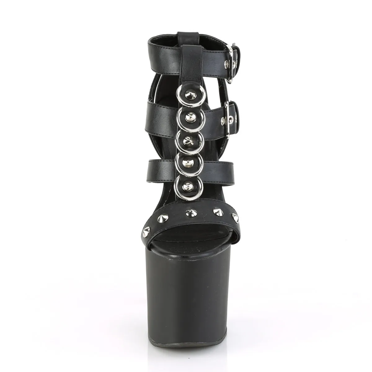 BONDGIRL-758  Black Faux Leather/Black Matte