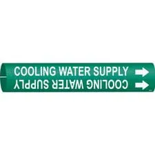 Brady COOLING WATER SUPPLY Snap-On/Strap-On Pipe Marker|Buy Online
