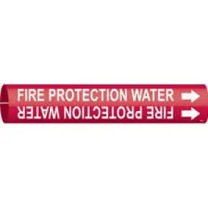 Brady FIRE PROTECTION WATER Snap-On/Strap-On Pipe Marker