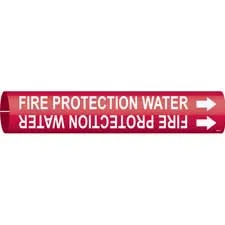 Brady FIRE PROTECTION WATER Snap-On/Strap-On Pipe Marker