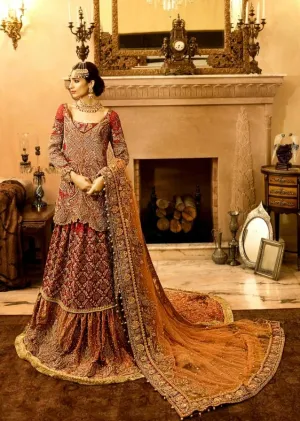 Bridal Orange Red Lehnga with Embroidery #N7067