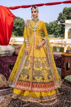 Bridal Yellow Color Anarkali Dress for Mehndi #BN1040