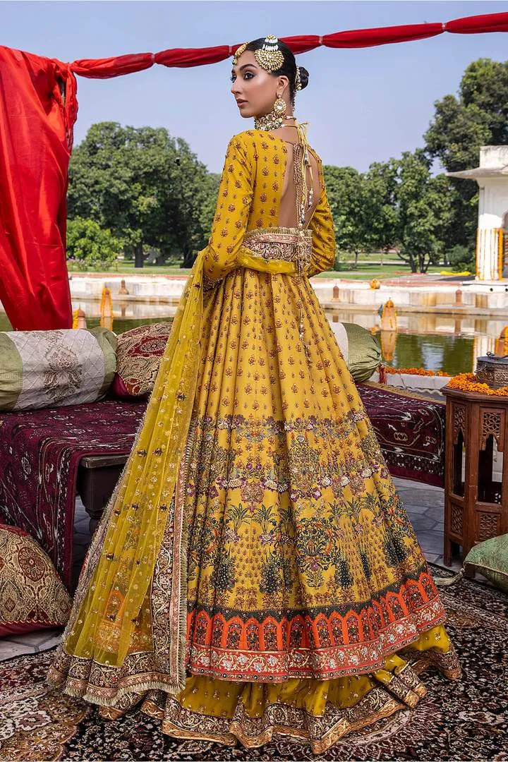 Bridal Yellow Color Anarkali Dress for Mehndi #BN1040