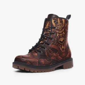 Brown samurai Casual Leather Lightweight boots MT