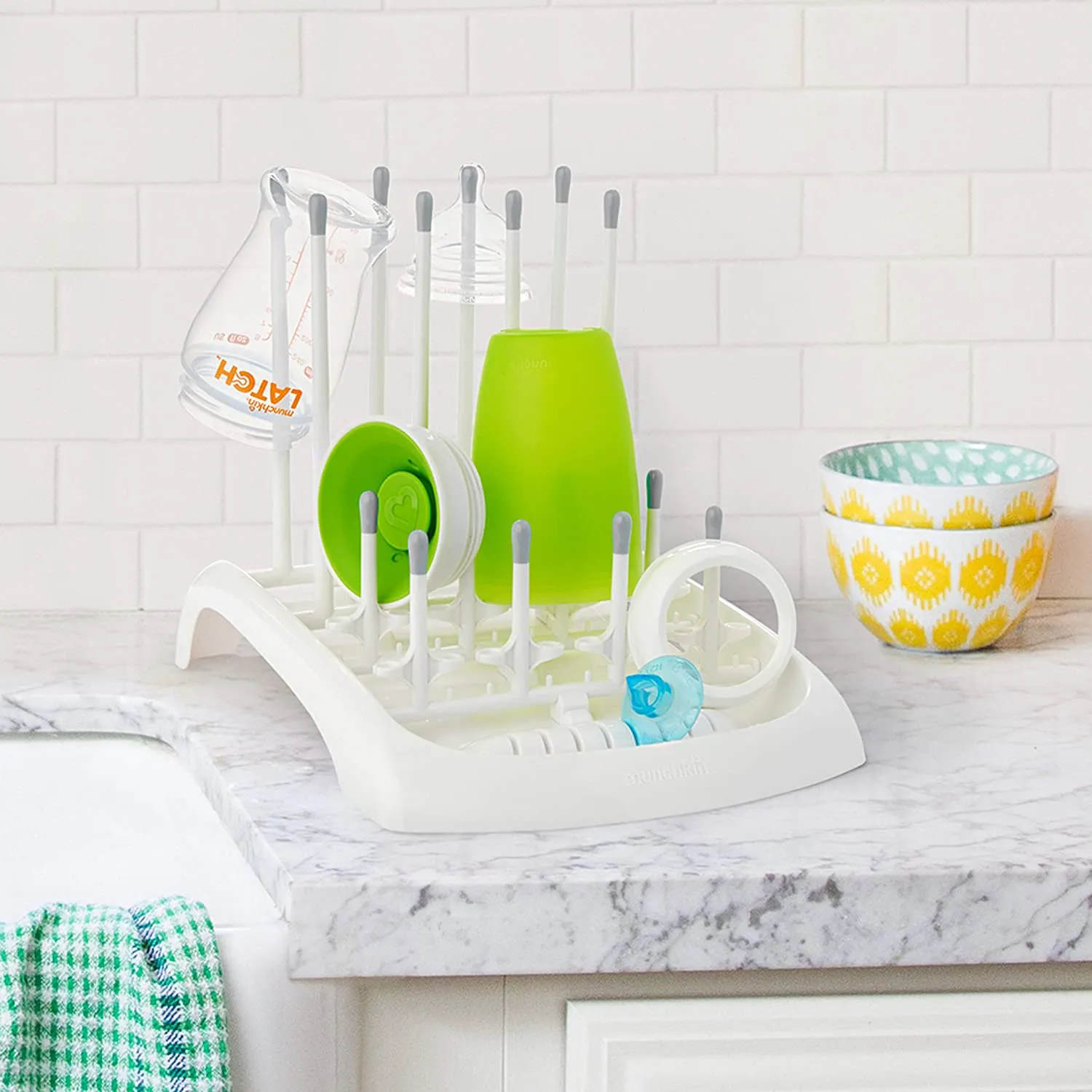 [Bundle Of 2] Munchkin Fold™ Bottle Drying Rack (Grey)