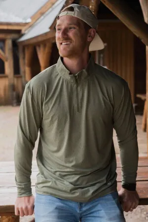 Burlebo Performance Quarter Zip - Heather Sage