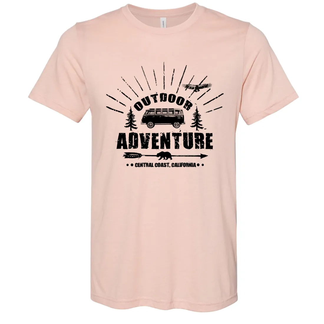 California Outdoor Adventure Asst Colors Sueded Tee