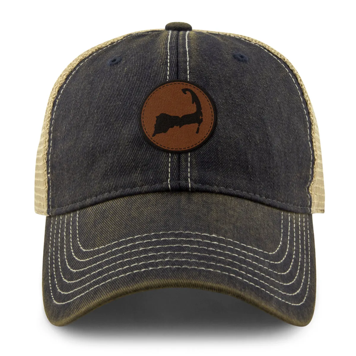 Cape Cod Circle Leather Patch Dirty Water Trucker