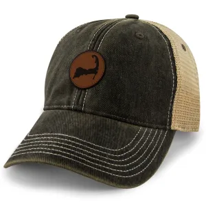 Cape Cod Circle Leather Patch Dirty Water Trucker