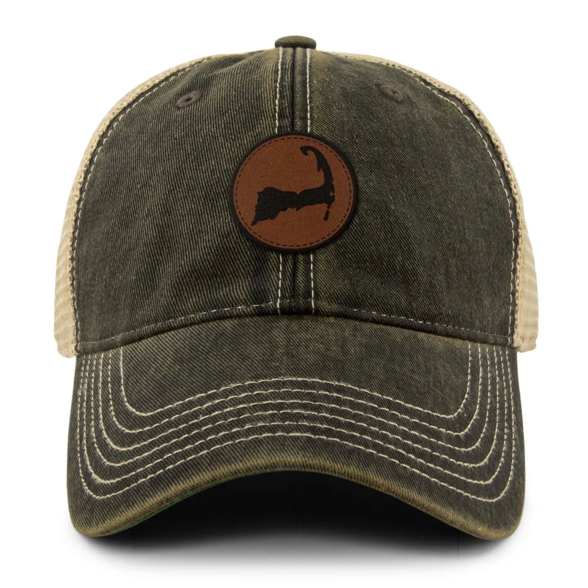 Cape Cod Circle Leather Patch Dirty Water Trucker